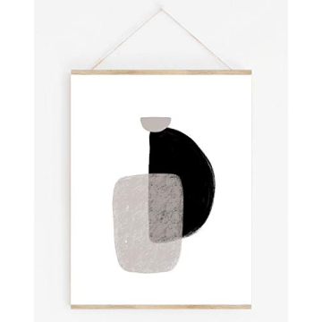 Beautiful Abstract Black & Tan Wall Art Prints