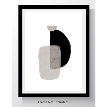 Beautiful Abstract Black & Tan Wall Art Prints