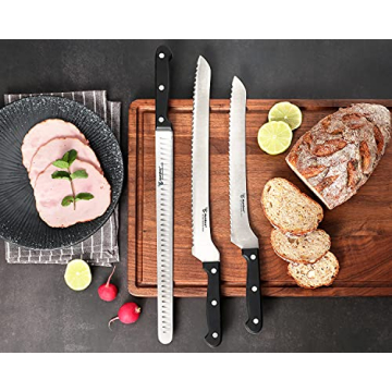 Humbee 12" Carving Knife with Razor Sharp Granton Edge