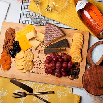 Elegant Personalized Charcuterie Board for Weddings