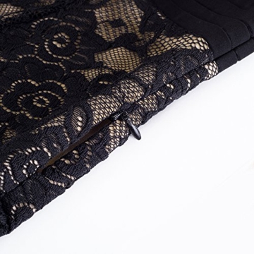 Chic V-Neck Lace Patchwork Flare Party Dress for Women