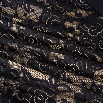 Chic V-Neck Lace Patchwork Flare Party Dress for Women