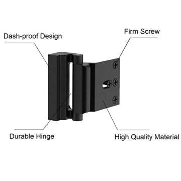 2 Pack Door Reinforcement Locks with 8 Screws, Home Security Door Lock for Toddler, Childproof Door ...