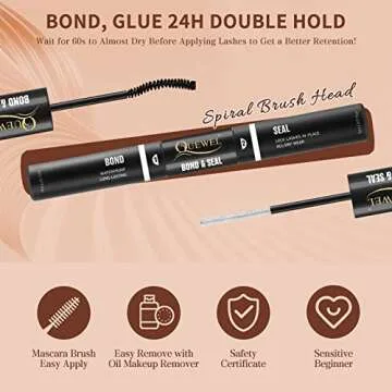 QUEWEL Lash Clusters Kit, 240 Pcs Lash Clusters 30D+40D DIY Lash Extensions Kit with Applicator Tool, Bond and Seal Super Hold, Glue Remover Easy to Apply at Home(30D+40D D MIX8-14)