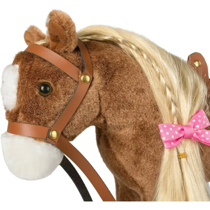 HollyHOME Plush Stuffed Animal Horse Toy 11" Brown