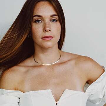 Ava Riley Dainty Gold Plated Open Circle Necklace for Women