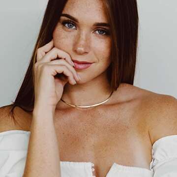 Ava Riley Dainty Gold Plated Open Circle Necklace for Women