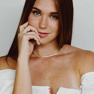 Ava Riley Dainty Gold Plated Open Circle Necklace for Women