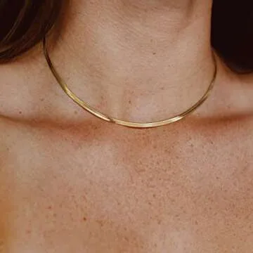 Ava Riley Dainty Gold Plated Open Circle Necklace for Women