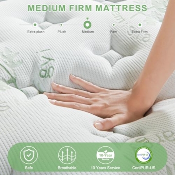 10 Inch Full Size Hybrid Mattress - Comfortable & Cool Sleep