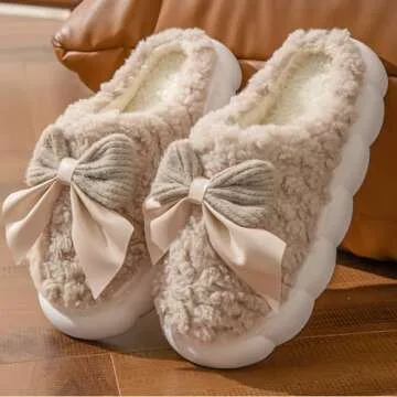 Stylish ULPOCMU Women Bow Slippers for Home Comfort