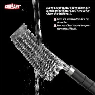 GRILLART Grill Brush and Scraper,18 Inch BBQ Grill Cleaning Brush Kit, Safe Wire Scrubber, Universal Fit BBQ Cleaner Accessories for All Grates