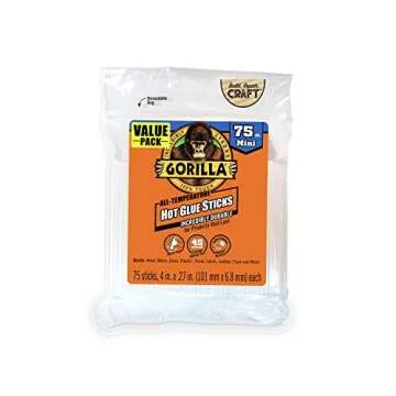 Surebonder H-195F Specialty Series 20 Watt Mini Size High Temperature Detail Hot Glue Gun & Gorilla Hot Glue Sticks, Mini Size, 4" Long x .27" Diameter, 75 Count, Clear, (Pack of 1)