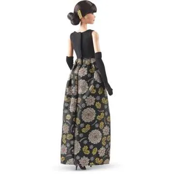 Barbie Signature Tribute Collection Rita Moreno Collectible Doll in Black & Gold Gown with Gloves and Shoes, Includes Doll Stand