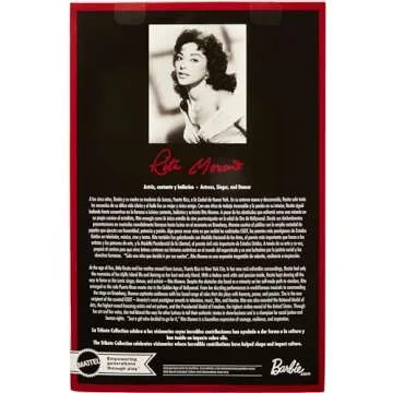 Barbie Signature Tribute Collection Rita Moreno Collectible Doll in Black & Gold Gown with Gloves and Shoes, Includes Doll Stand