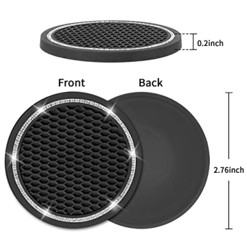 Bling Car Coasters - Stylish & Functional Cup Holder Accessories