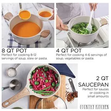 Country Kitchen Non-Stick Cast Aluminum Cookware Set