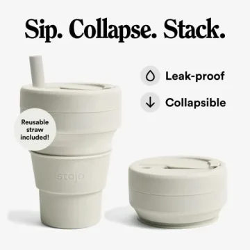 STOJO Collapsible Travel Cup for Hot & Cold Drinks