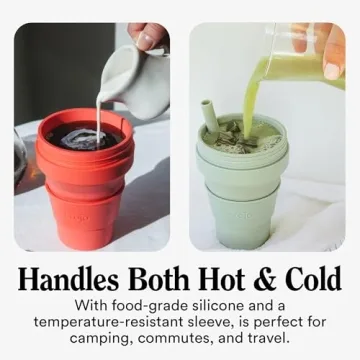 STOJO Collapsible Travel Cup for Hot & Cold Drinks