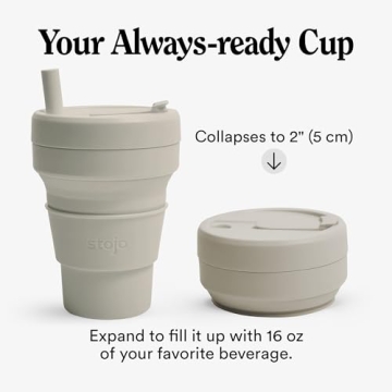 STOJO Collapsible Travel Cup for Hot & Cold Drinks