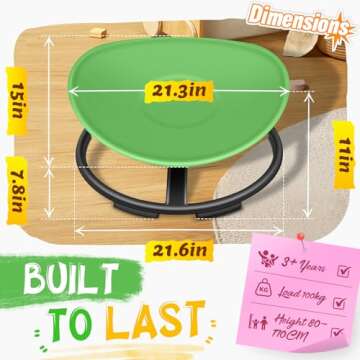 FERUERW Kids Sensory Swivel Chair - Autism Spinning Chair for Coordination