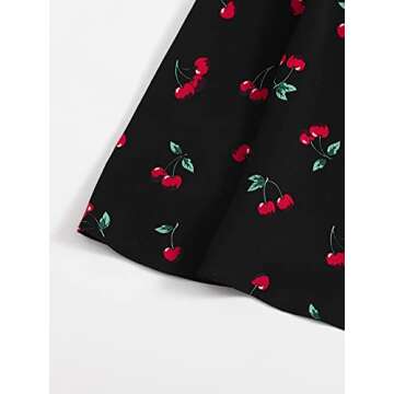 Floerns Women's Summer Drawstring Sweetheart Neck Puff Sleeve A Line Short Dress