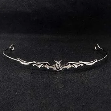 YOVECATHOU Slim Bat Headband Crown for Cosplay Parties