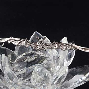 YOVECATHOU Slim Bat Headband Crown for Cosplay Parties