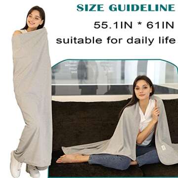 VAJOOCLL Faraday Blanket Protection Blanket No Static Baby Velvet Blanket for Belly Beds, Couches, Pregnancy, (55.1IN* 61IN)