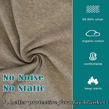 VAJOOCLL Faraday Blanket Protection Blanket No Static Baby Velvet Blanket for Belly Beds, Couches, Pregnancy, (55.1IN* 61IN)