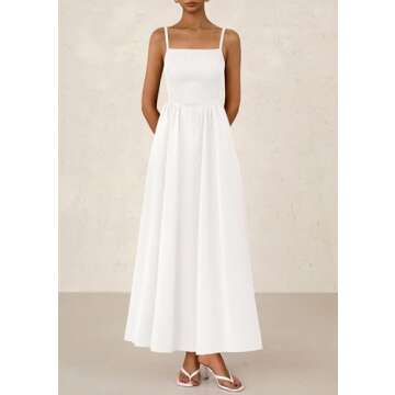 PRETTYGARDEN Women's Chic Smocked Maxi Dress 2025