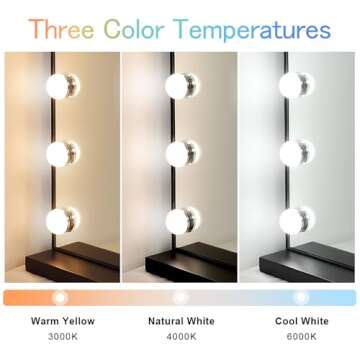 Depuley 23 Inch Hollywood Lighted Makeup Mirror with Touch Control and LED Bulbs