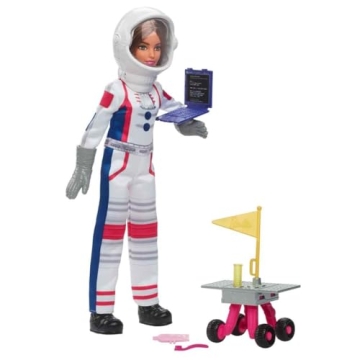 Barbie Careers Playset, 65th Anniversary Astronaut Set with Brunette Doll & 10 Accessories Including...