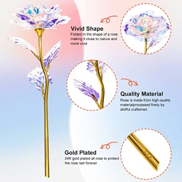 Befinr Rainbow Crystal Flower Gifts for Women