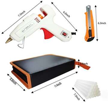 Hot Melt Glue Gun Kit 60W/100W with Carry Bag and 22 pcs Glue Sticks, for DIY, Arts & Crafts Project...