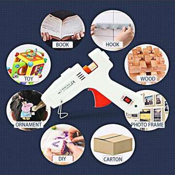 Hot Melt Glue Gun Kit 60W/100W with Carry Bag and 22 pcs Glue Sticks, for DIY, Arts & Crafts Projects, Sealing and Quick Repairs, Light and Heavy Duty in Home and Office…