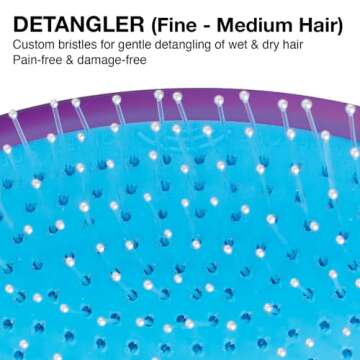 Olivia Garden OG Brush Detangler, removable cushion, scalp hugging shape massages the scalp, for wet...