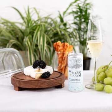 Wander + Found Non-Alcoholic Wine, Sparkling Cuvee Blanc, Premium White Wine from Germany, Dealcohol...
