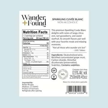 Wander + Found Non-Alcoholic Sparkling Cuvee Blanc