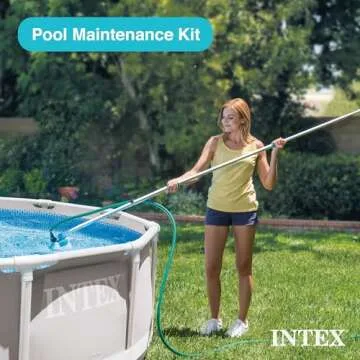 Intex 28002E Cleaning Maintenance Swimming Pool Kit with Vacuum, Surface Skimmer, and Telescoping Po...