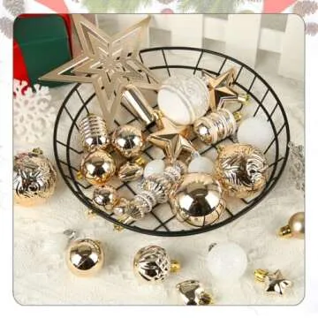 78-Pack Shatterproof Christmas Tree Ornaments Set for Every Occasion