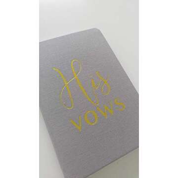 Elegant Wedding Vow Books Set for Him and Her