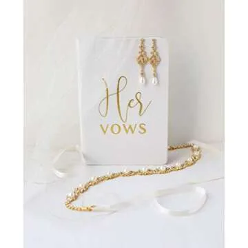 Elegant Wedding Vow Books Set for Him and Her