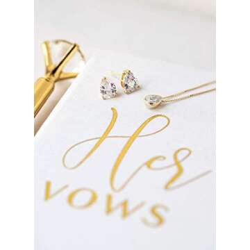 Elegant Wedding Vow Books Set for Him and Her