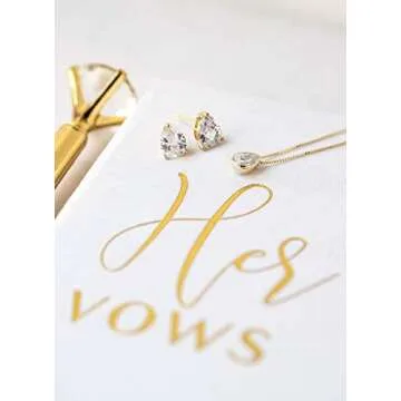 Elegant Wedding Vow Books Set for Him and Her