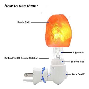 MAYMII·HOME Himalayan Salt Night Light 4 Pack Set