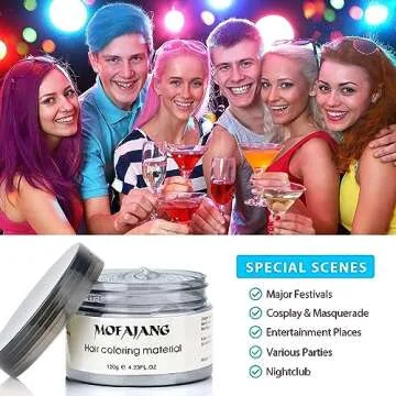 Temporary Hair Color Wax for Easy Washout Styles