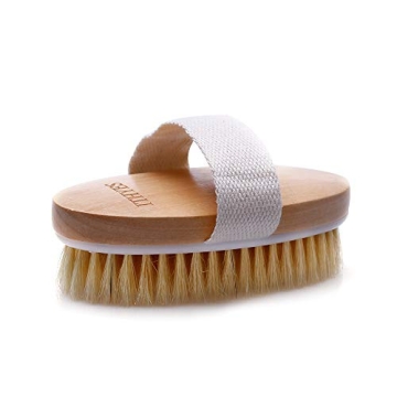 Ithyes Natural Bristle Dry Brushing Body Brush for All Skin Types