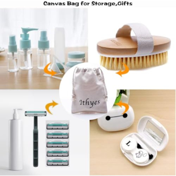 Ithyes Natural Bristle Dry Brushing Body Brush for All Skin Types