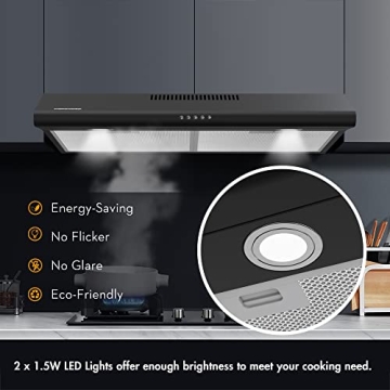 FIREGAS 30" Under Cabinet Range Hood with LED Light